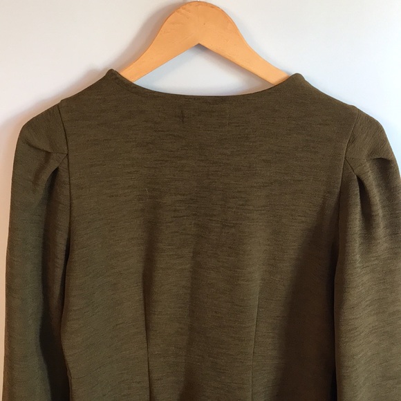 Madewell Texture & Thread Green Button Up Dress Medium - Picture 4 of 9